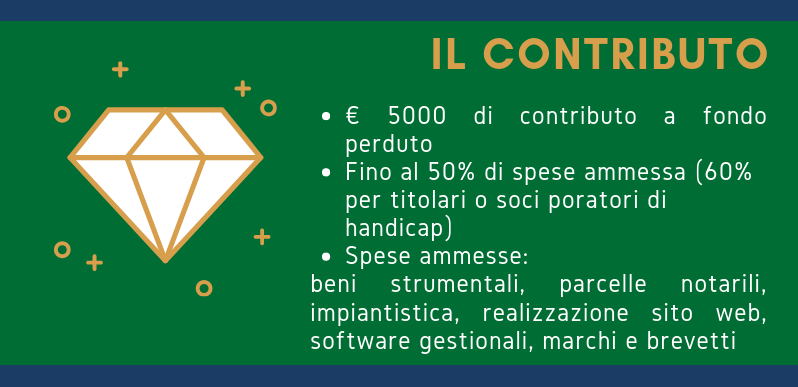 Grafica con le specifiche del contributo per il bando Borghi 2019