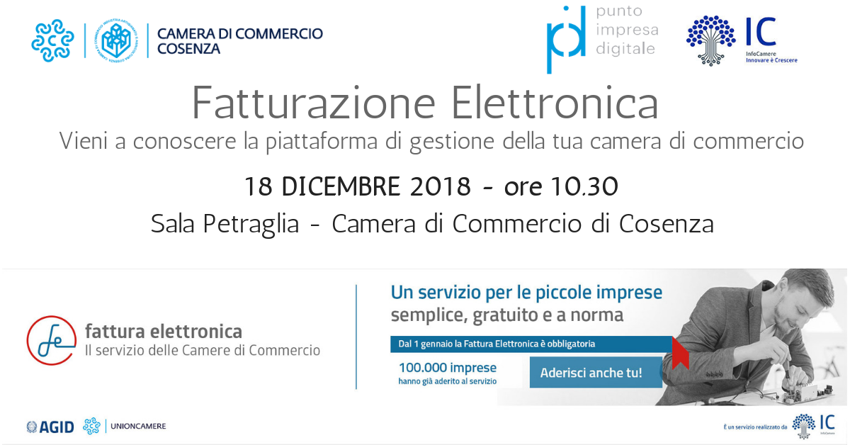 fatturazione elettronica la piattaforma gratuita della camera di commercio di cosenza
